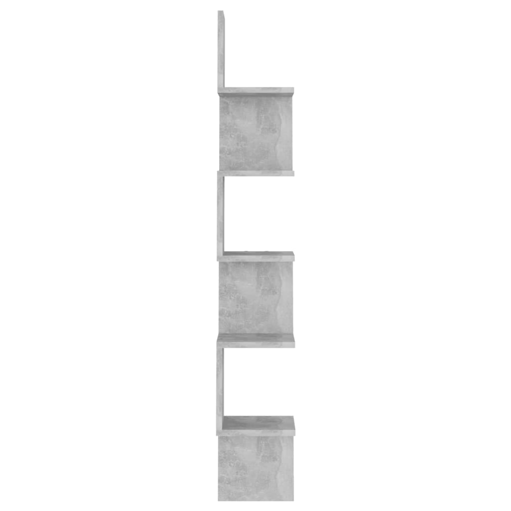 Scaffale Angolare Muro Grigio Cemento 20x20x127,5cm Truciolato | homemem39