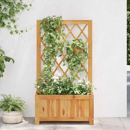 Letto Rialzato da Giardino con Graticcio in Massello di Acacia - homemem39