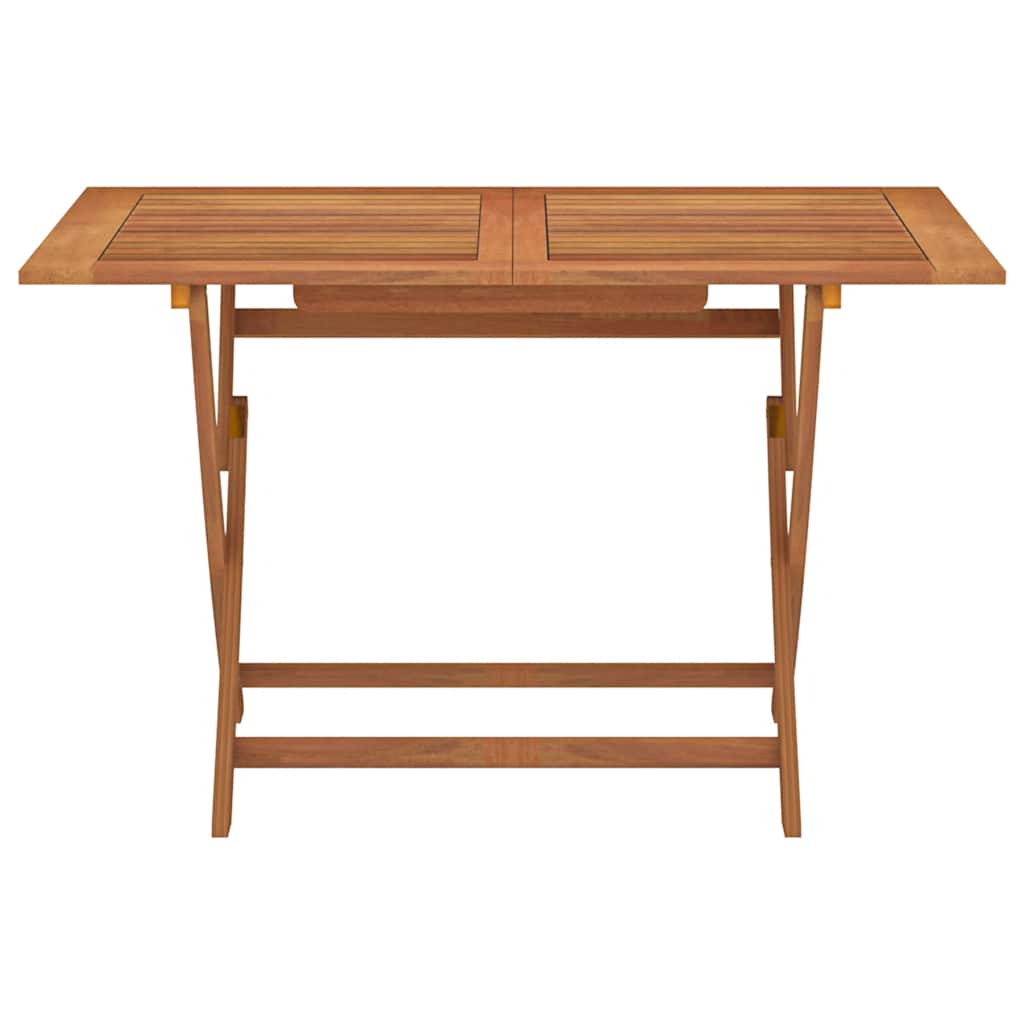 Tavolo Giardino Pieghevole 120x70x75cm Legno Massello Eucalipto