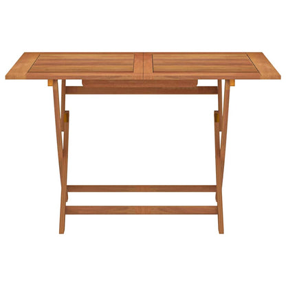 Tavolo Giardino Pieghevole 120x70x75cm Legno Massello Eucalipto
