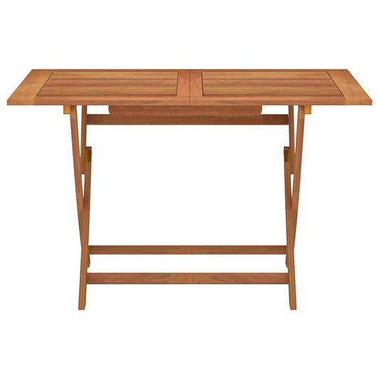 Tavolo Giardino Pieghevole 120x70x75cm Legno Massello Eucalipto