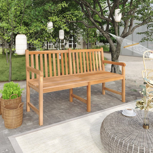 Panchina da Giardino 150 cm in Legno Massello di Teak - homemem39