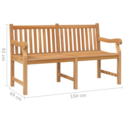 Panca da Giardino 150 cm in Legno Massello di Teak | homemem39
