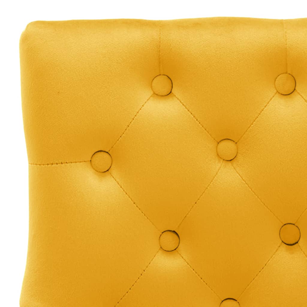 Sedie da Pranzo 2 pz Giallo in Velluto | homemem39