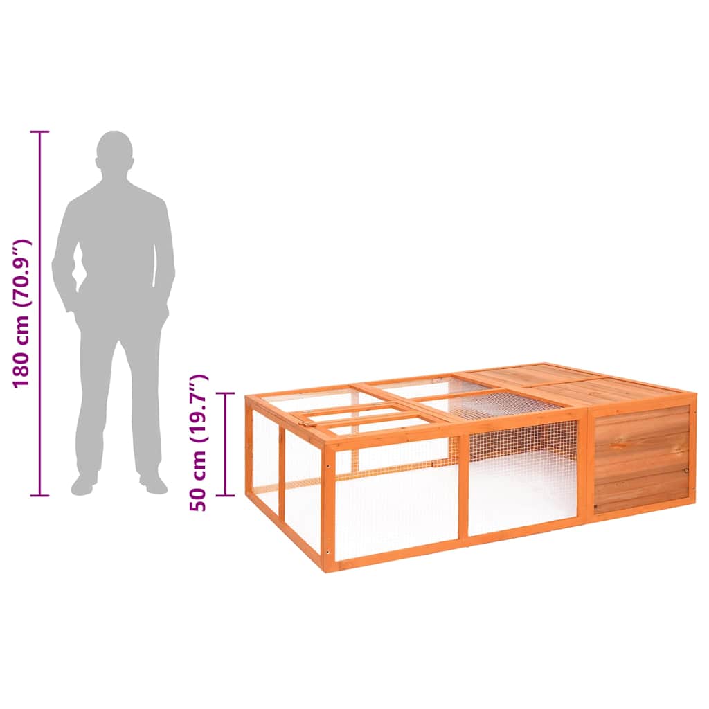 Gabbia per Animali da Giardino 150x100x50 cm Massello di Abete - homemem39