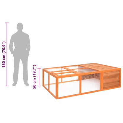 Gabbia per Animali da Giardino 150x100x50 cm Massello di Abete - homemem39