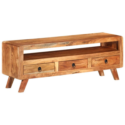 TV Cabinet 110x30x40 cm in Solid Acacia Wood