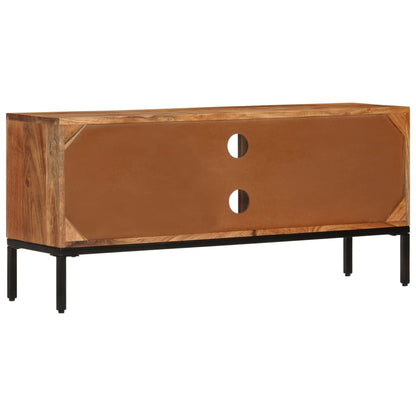 Honey Brown and Gray TV Cabinet 110x30x50cm in Acacia Wood