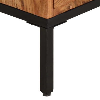 Honey Brown and Gray TV Cabinet 110x30x50cm in Acacia Wood