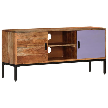 Honey Brown and Gray TV Cabinet 110x30x50cm in Acacia Wood