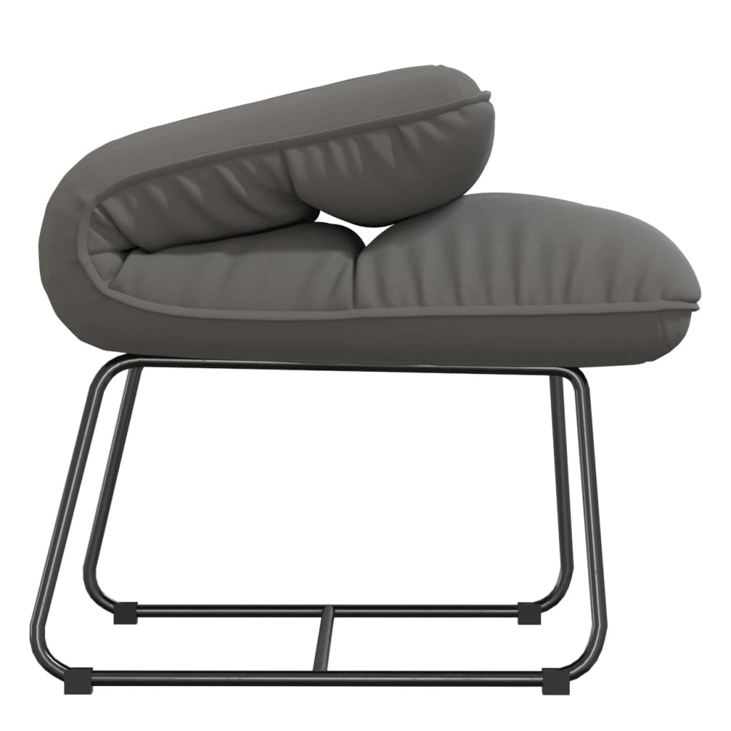 Poltrona con Struttura in Metallo Grigio Chiaro in Velluto | homemem39