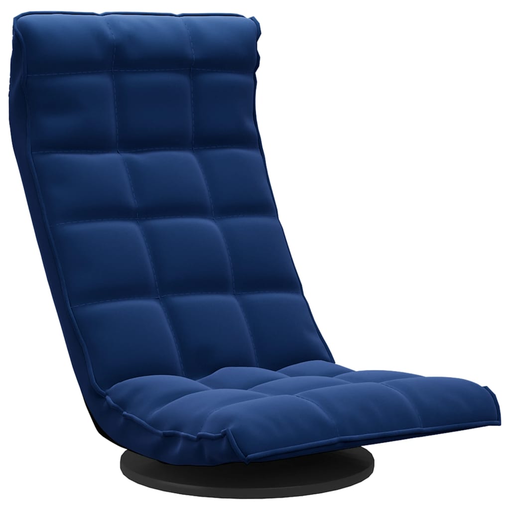 Sedia da Pavimento Girevole Blu in Velluto | homemem39