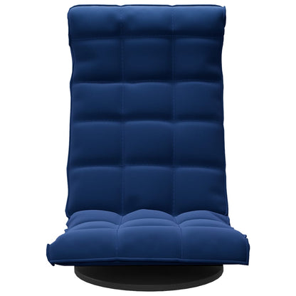 Sedia da Pavimento Girevole Blu in Velluto | homemem39