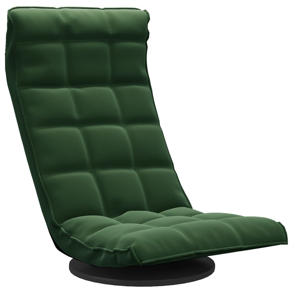 Sedia da Pavimento Girevole Verde Scuro in Velluto | homemem39