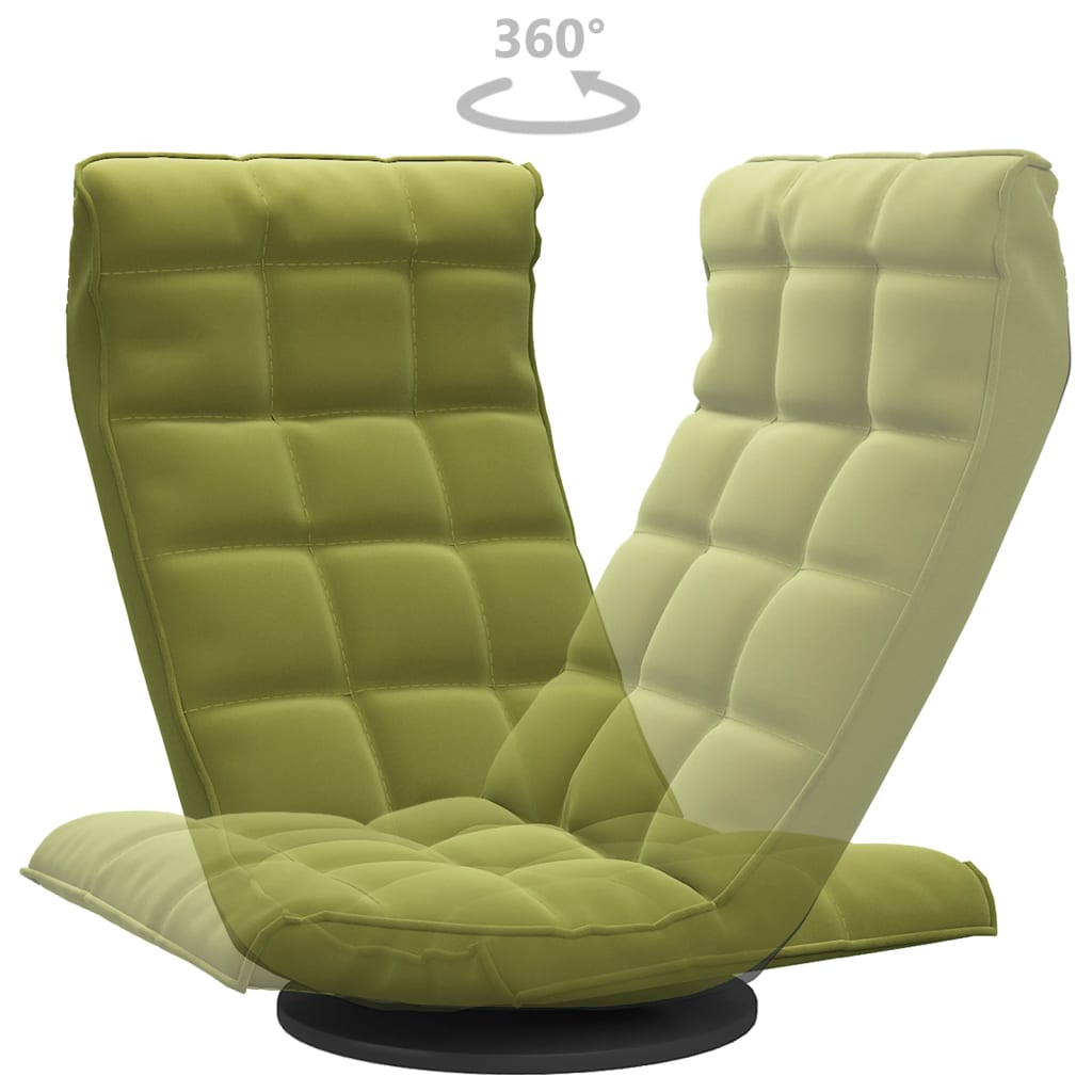 Sedia da Pavimento Girevole Verde Chiaro in Velluto | homemem39