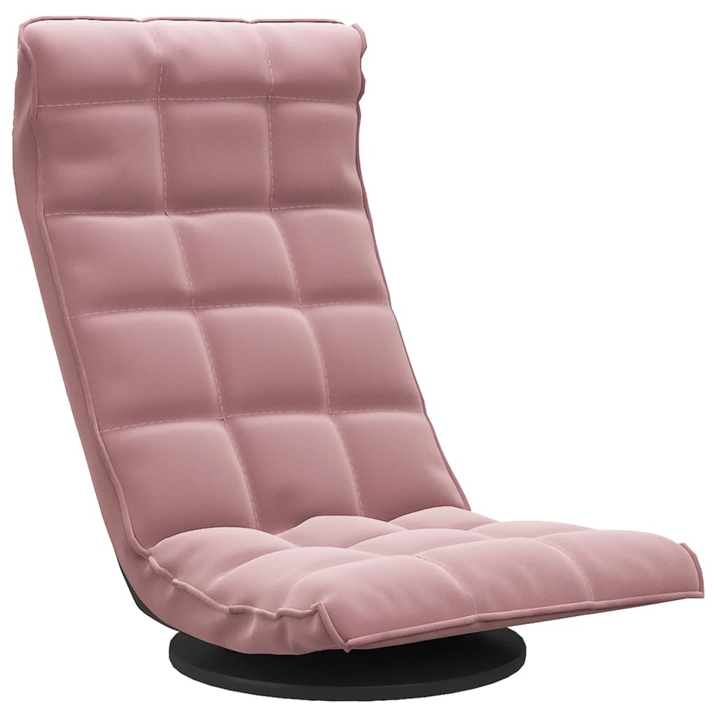 Sedia da Pavimento Girevole Rosa in Velluto | homemem39