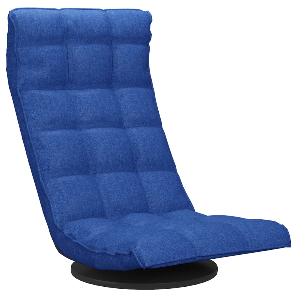 Sedia da Pavimento Girevole Blu in Tessuto | homemem39