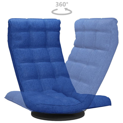 Sedia da Pavimento Girevole Blu in Tessuto | homemem39