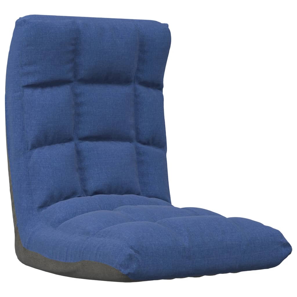 Sedia a Sdraio da Terra Pieghevole Blu in Tessuto | homemem39