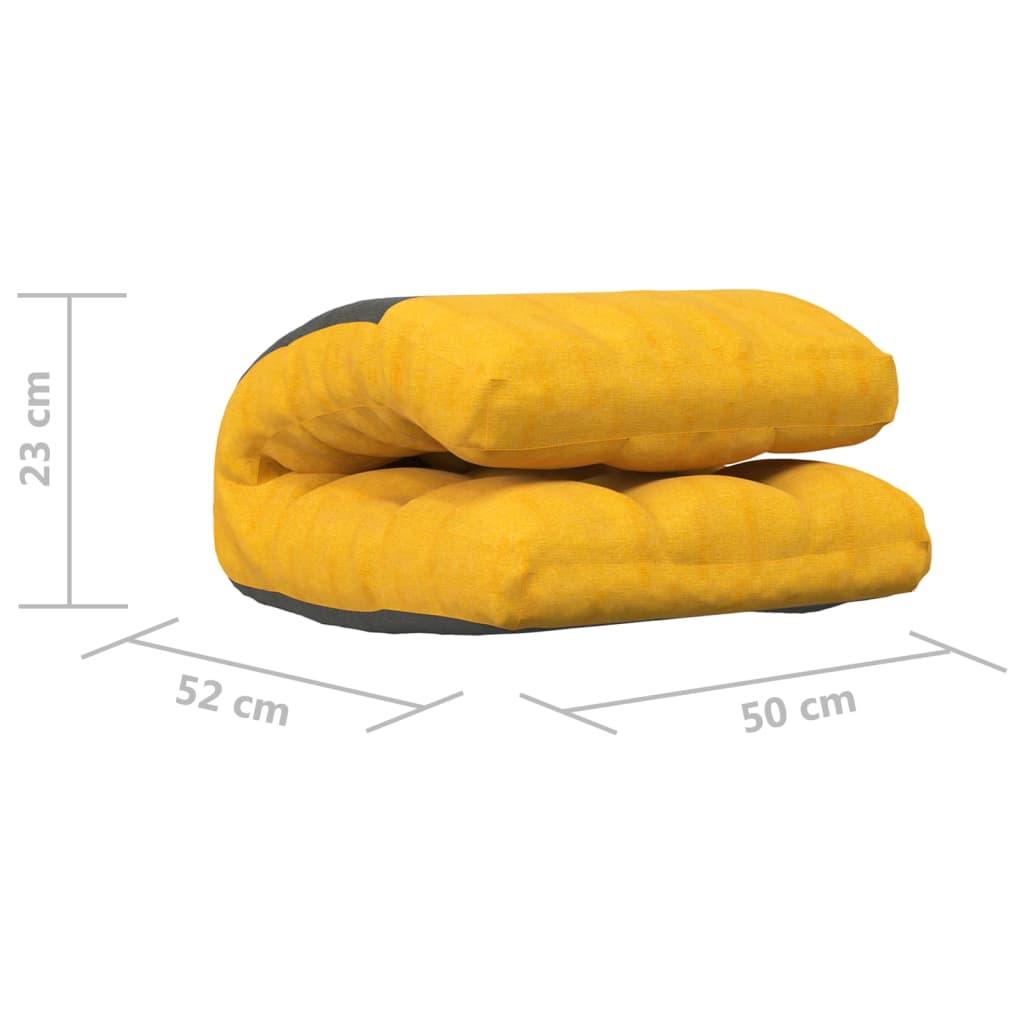 Sedia a Sdraio da Terra Pieghevole Giallo Senape in Tessuto | homemem39