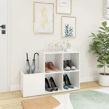 Scarpiera da Ingresso Bianca 105x35,5x70cm in Legno Multistrato - homemem39