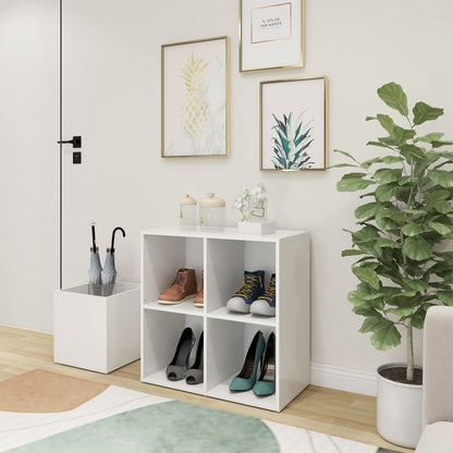 Scarpiera da Ingresso Bianca 105x35,5x70cm in Legno Multistrato - homemem39