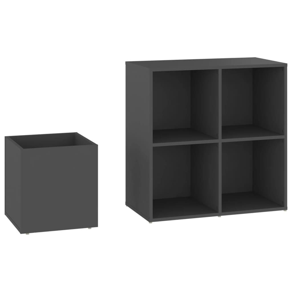 Scarpiera da Ingresso Grigia 105x35,5x70cm in Legno Multistrato - homemem39