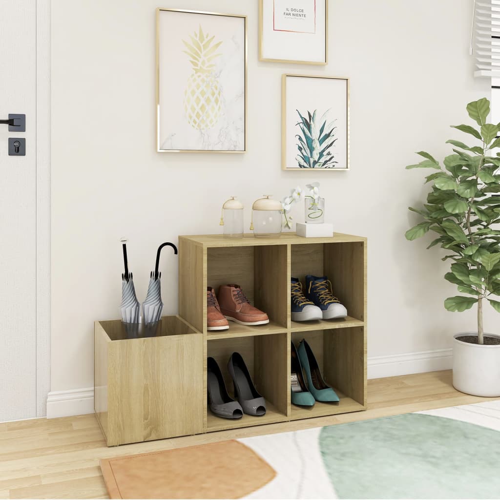 Scarpiera Ingresso Rovere Sonoma 105x35,5x70 Legno Multistrato - homemem39