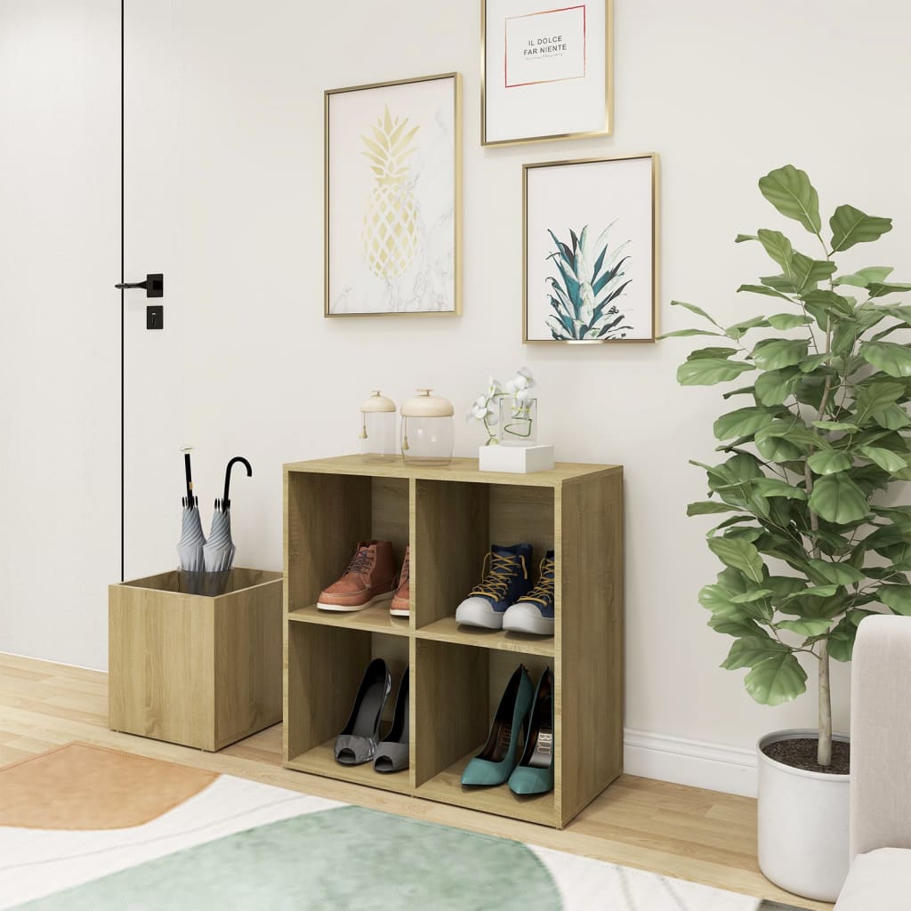 Scarpiera Ingresso Rovere Sonoma 105x35,5x70 Legno Multistrato - homemem39
