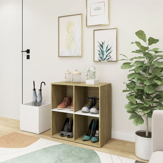 Scarpiera Ingresso Bianco Rovere Sonoma 105x35,5x70 Multistrato - homemem39