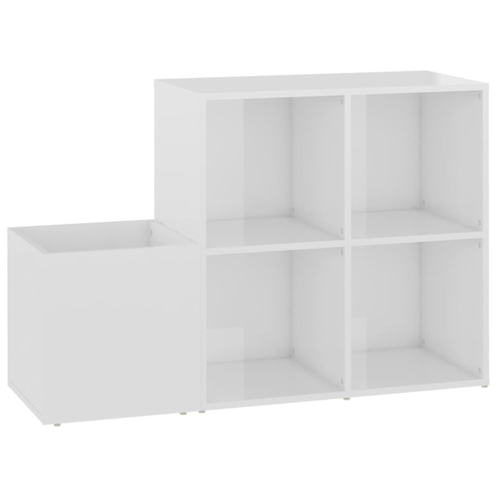 Scarpiera Ingresso Bianco Lucido 105x35,5x70 Legno Multistrato - homemem39