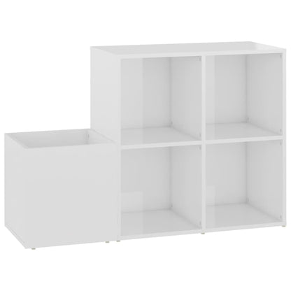 Scarpiera Ingresso Bianco Lucido 105x35,5x70 Legno Multistrato - homemem39