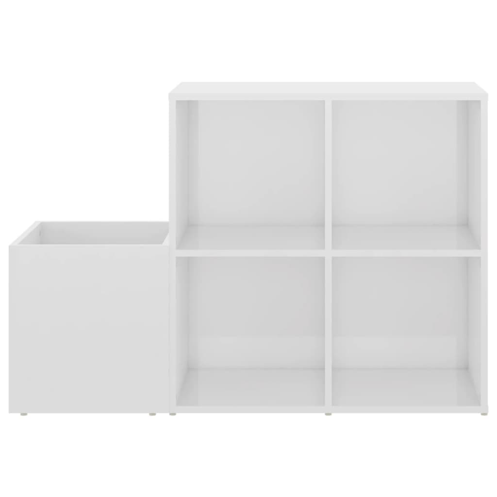 Scarpiera Ingresso Bianco Lucido 105x35,5x70 Legno Multistrato - homemem39