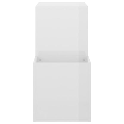 Scarpiera Ingresso Bianco Lucido 105x35,5x70 Legno Multistrato - homemem39