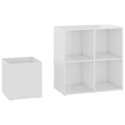 Scarpiera Ingresso Bianco Lucido 105x35,5x70 Legno Multistrato - homemem39