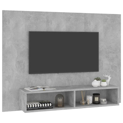 Mobile TV a Muro Grigio Cemento 120x23,5x90cm Legno Multistrato - homemem39