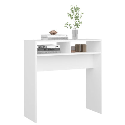 Tavolino Consolle Bianco 78x30x80 cm in Legno Multistrato | homemem39