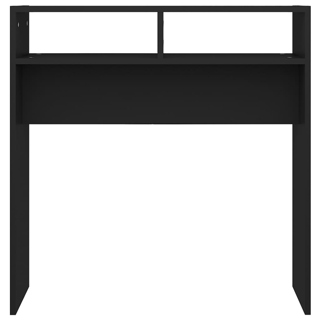 Tavolino Consolle Nero 78x30x80 cm in Legno Multistrato - homemem39