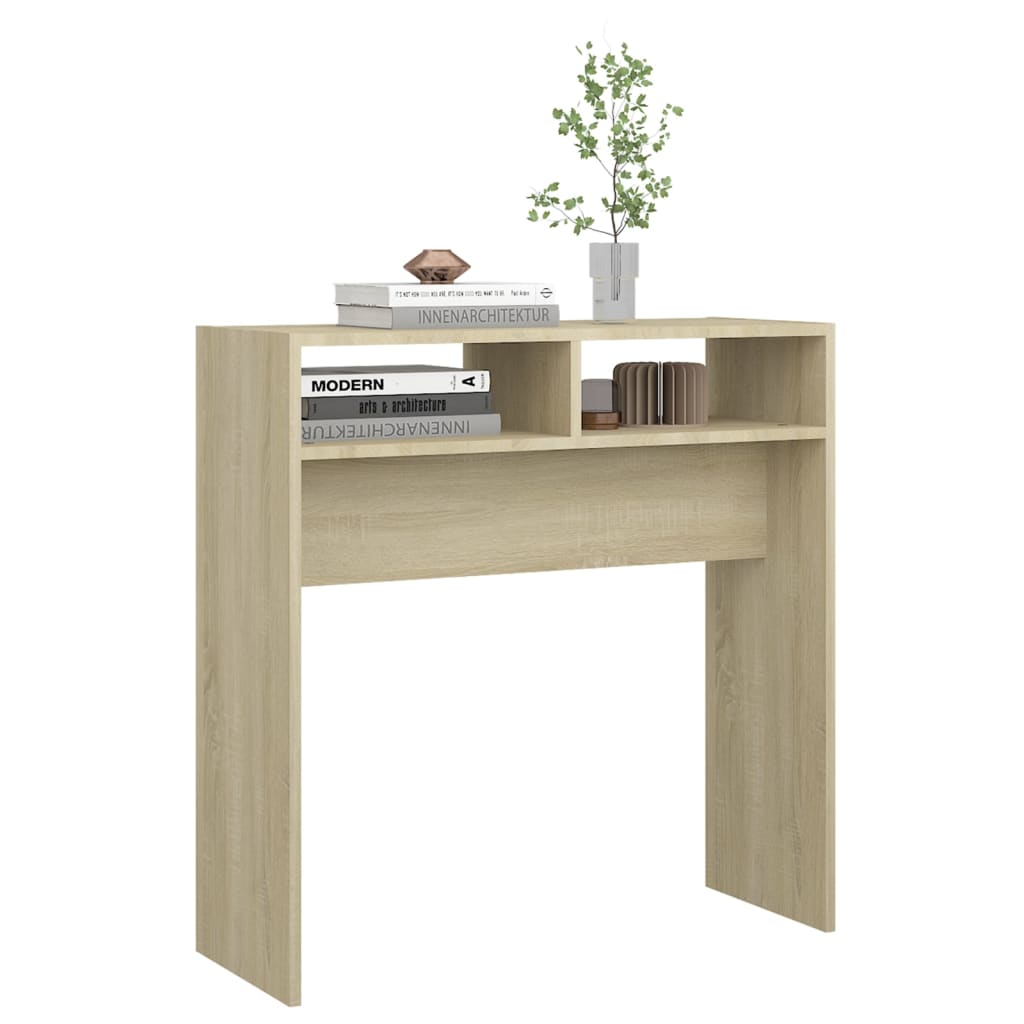 Tavolino Consolle Rovere Sonoma 78x30x80cm in Legno Multistrato | homemem39