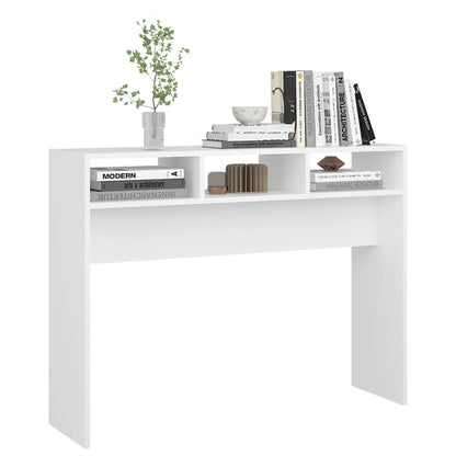 Tavolino Consolle Bianco 105x30x80 cm in Legno Multistrato | homemem39