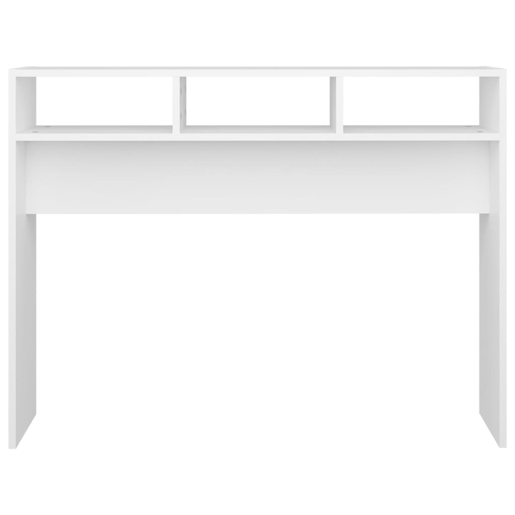 Tavolino Consolle Bianco 105x30x80 cm in Legno Multistrato - homemem39