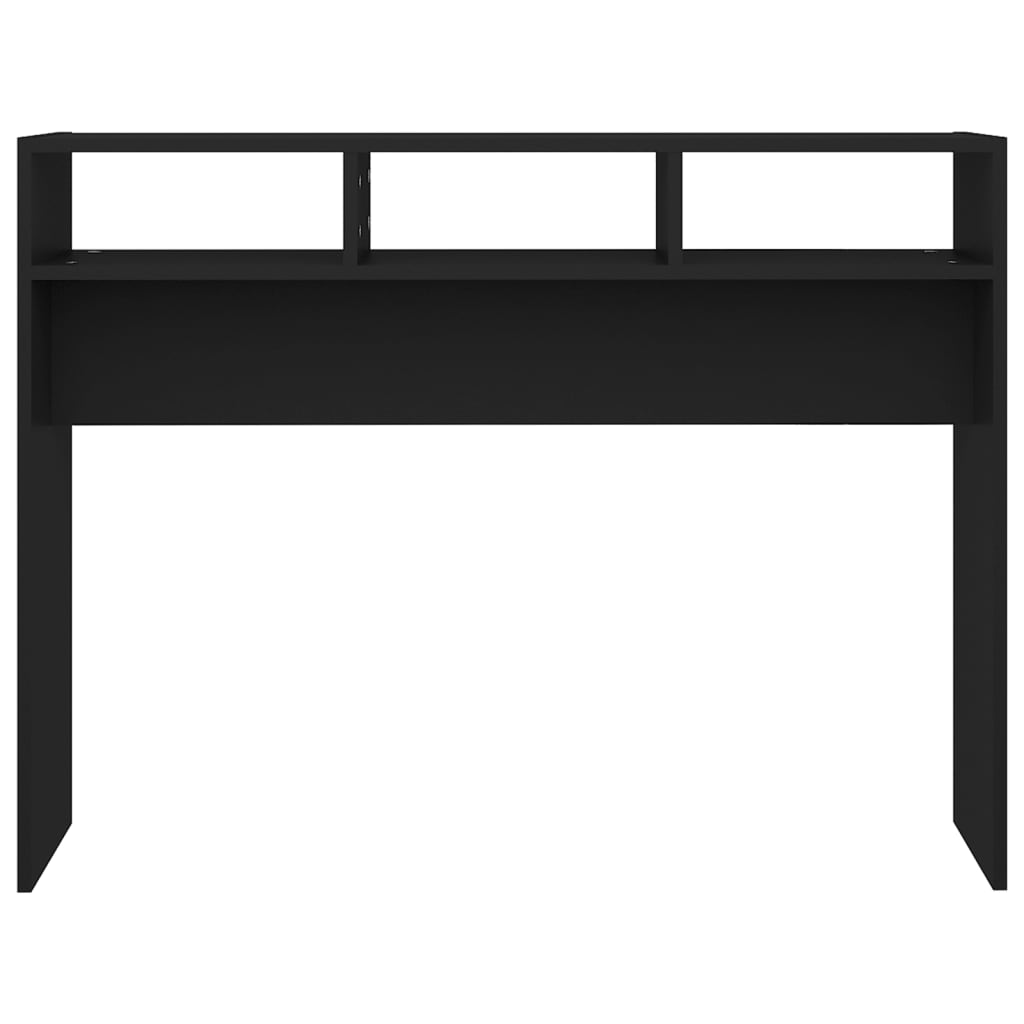Tavolino Consolle Nero 105x30x80 cm in Legno Multistrato - homemem39