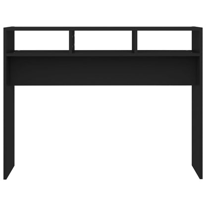 Tavolino Consolle Nero 105x30x80 cm in Legno Multistrato - homemem39
