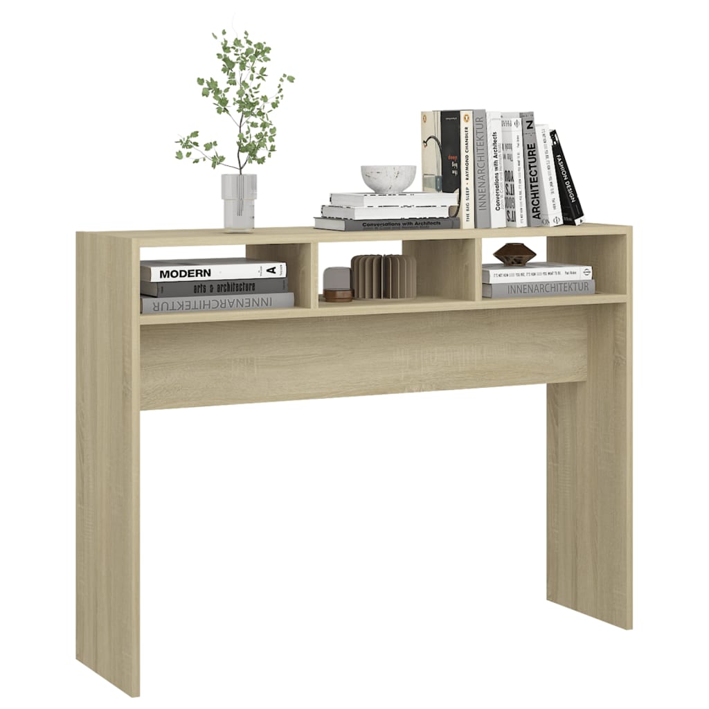 Tavolino Consolle Rovere Sonoma 105x30x80 cm Legno Multistrato | homemem39