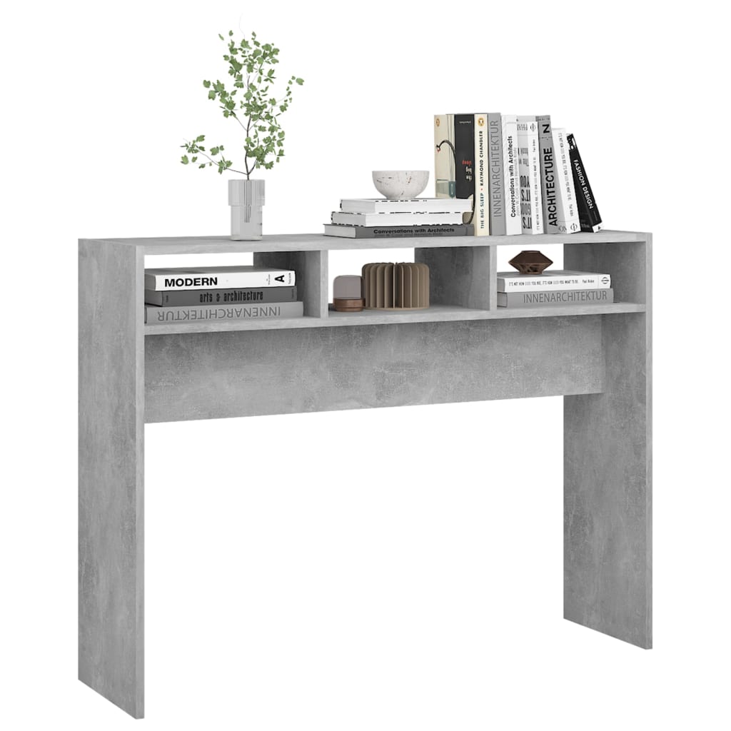 Tavolino Consolle Grigio Cemento 105x30x80cm Legno Multistrato | homemem39