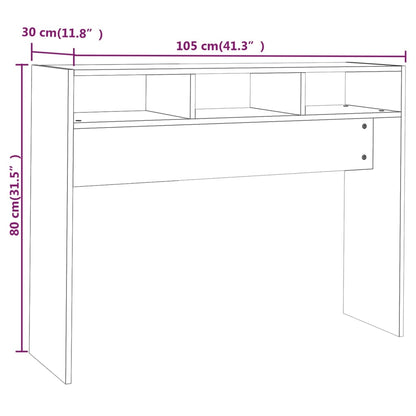 Tavolino Consolle Grigio Cemento 105x30x80cm Legno Multistrato - homemem39