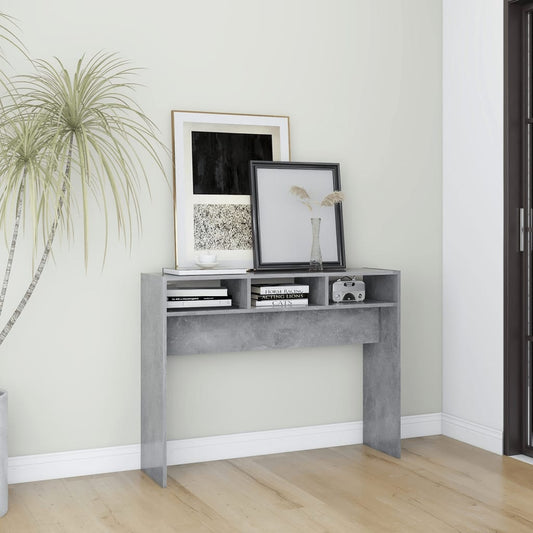 Tavolino Consolle Grigio Cemento 105x30x80cm Legno Multistrato - homemem39