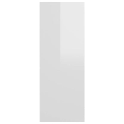 Tavolino Consolle Bianco Lucido 105x30x80 cm Legno Multistrato - homemem39