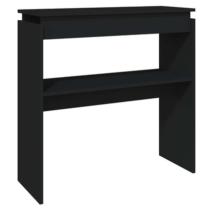 Tavolino Consolle Nero 80x30x80 cm in Legno Multistrato | homemem39