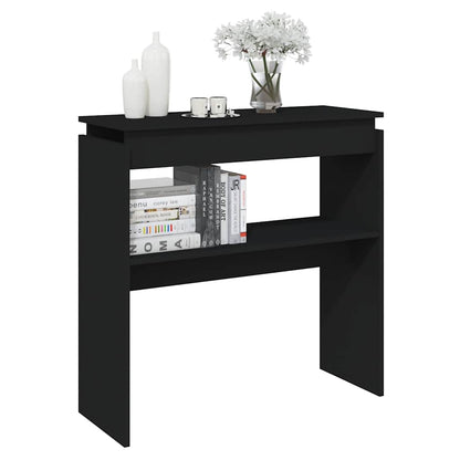 Tavolino Consolle Nero 80x30x80 cm in Legno Multistrato | homemem39